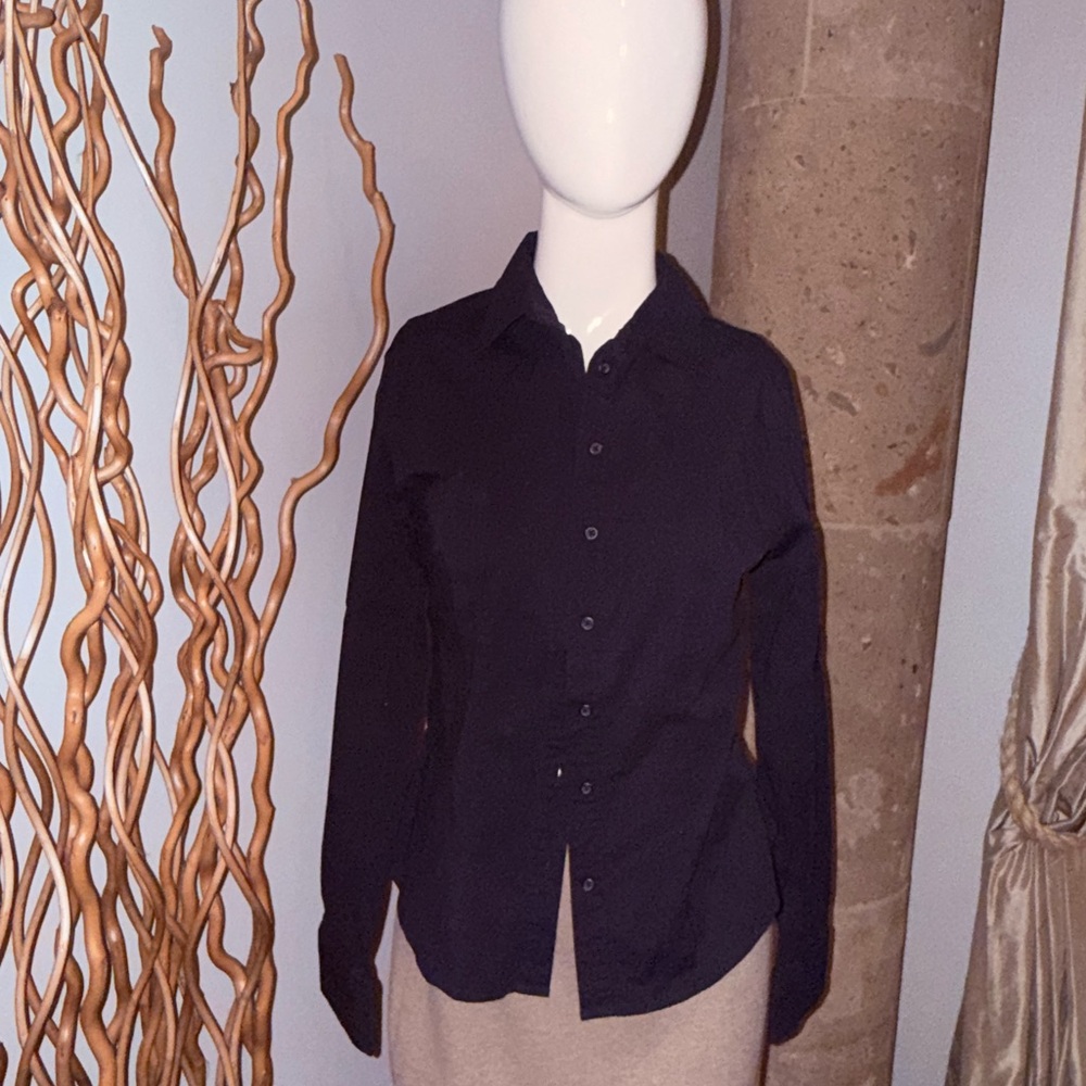 Brandy Melville Black Button-Down Shirt